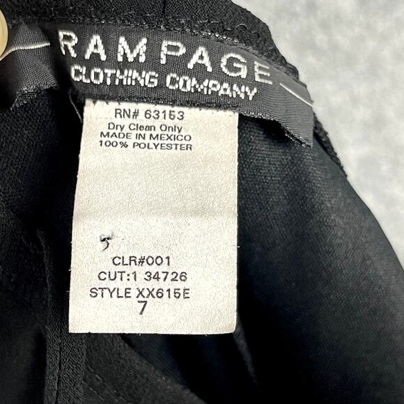 VTG Whimsigoth Witchy Fairy Maxi Dress Womens 7 Black Ruffle Y2K 90s Rampage NEW - Picture 8 of 14